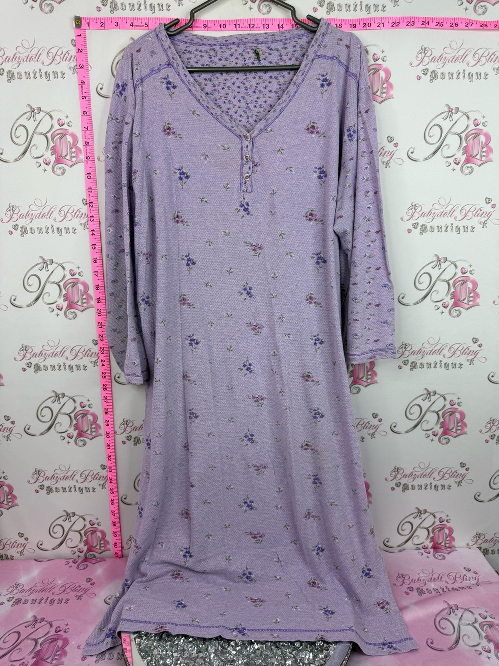 Dress Lavender Floral Sleep Nightgown - Women Intimates & Sleepwear